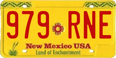 NM license plate 979RNE