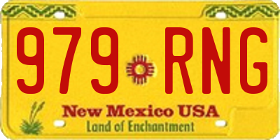 NM license plate 979RNG