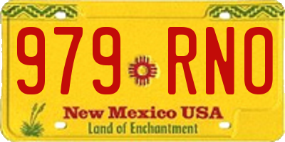 NM license plate 979RNO