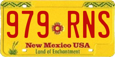 NM license plate 979RNS