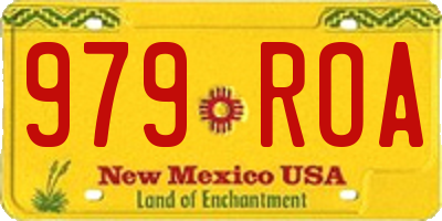 NM license plate 979ROA