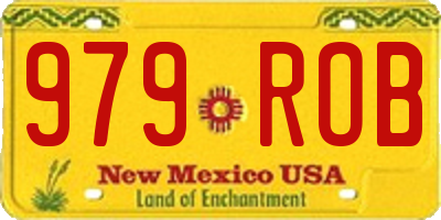 NM license plate 979ROB