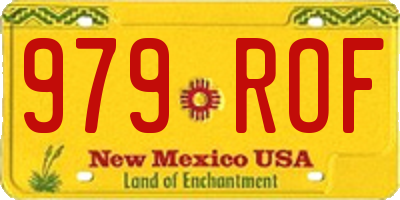 NM license plate 979ROF