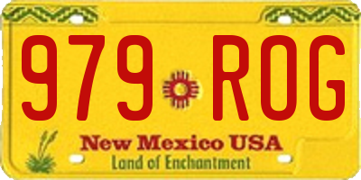 NM license plate 979ROG