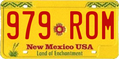NM license plate 979ROM