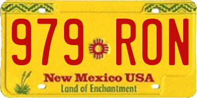 NM license plate 979RON