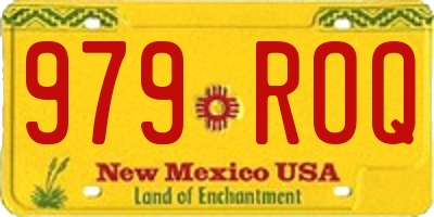 NM license plate 979ROQ