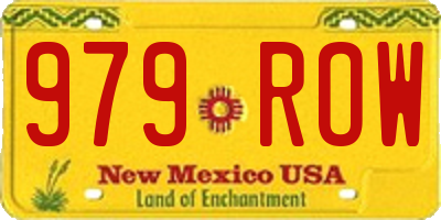 NM license plate 979ROW