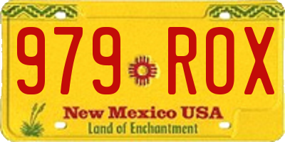NM license plate 979ROX