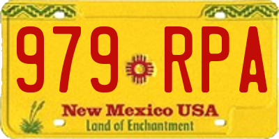 NM license plate 979RPA