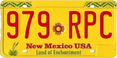 NM license plate 979RPC