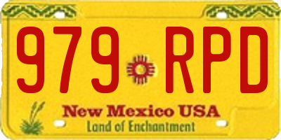 NM license plate 979RPD