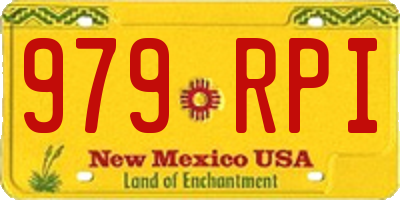 NM license plate 979RPI