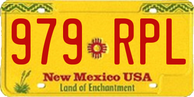 NM license plate 979RPL