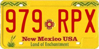 NM license plate 979RPX