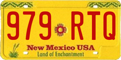 NM license plate 979RTQ