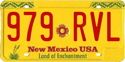 NM license plate 979RVL
