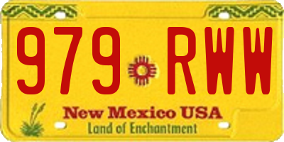 NM license plate 979RWW
