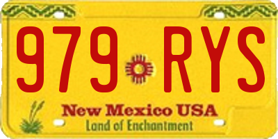 NM license plate 979RYS