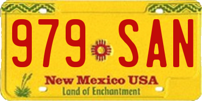 NM license plate 979SAN