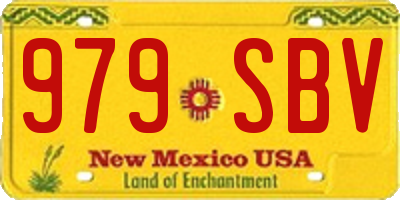 NM license plate 979SBV