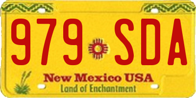 NM license plate 979SDA
