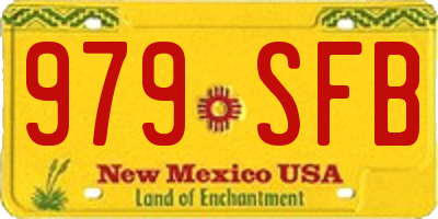 NM license plate 979SFB