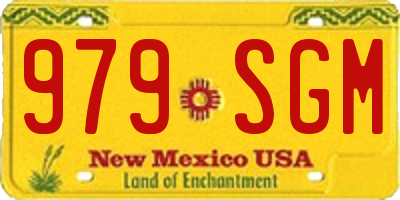 NM license plate 979SGM