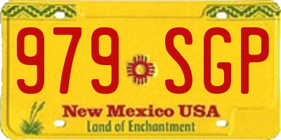 NM license plate 979SGP