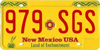 NM license plate 979SGS