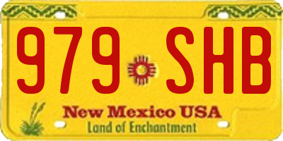 NM license plate 979SHB