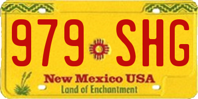 NM license plate 979SHG