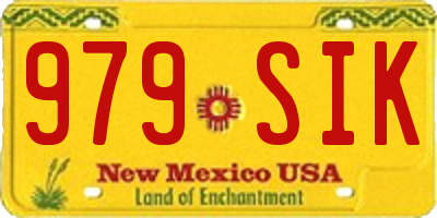 NM license plate 979SIK