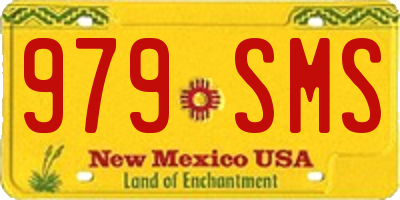 NM license plate 979SMS