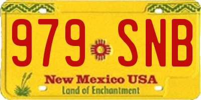 NM license plate 979SNB