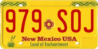 NM license plate 979SOJ