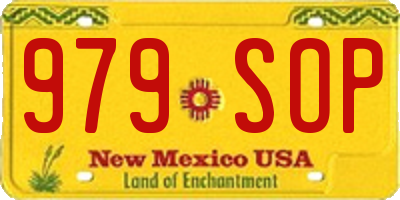 NM license plate 979SOP