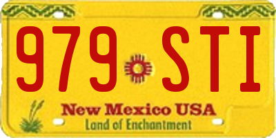 NM license plate 979STI