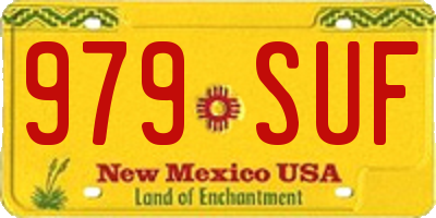 NM license plate 979SUF