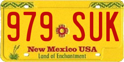 NM license plate 979SUK