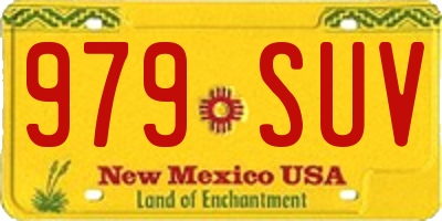 NM license plate 979SUV