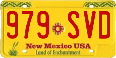 NM license plate 979SVD