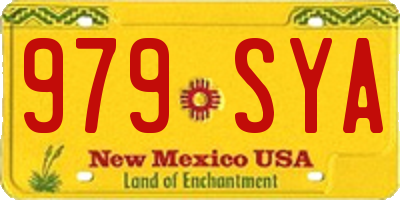 NM license plate 979SYA