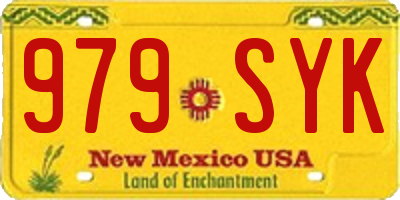 NM license plate 979SYK