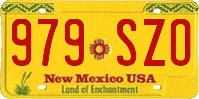 NM license plate 979SZO