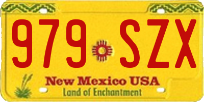 NM license plate 979SZX