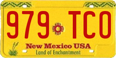 NM license plate 979TCO
