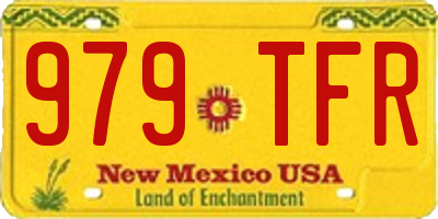 NM license plate 979TFR
