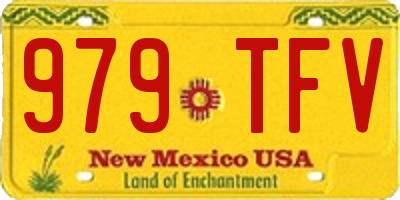 NM license plate 979TFV