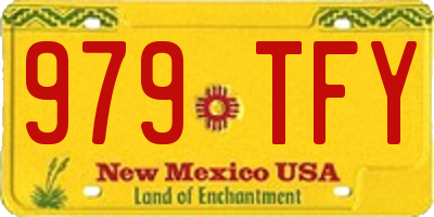 NM license plate 979TFY